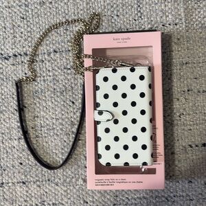 Kate spade iPhone 12/12 Pro magnetic wrap folio on a chain